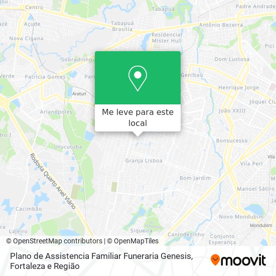 Plano de Assistencia Familiar Funeraria Genesis mapa