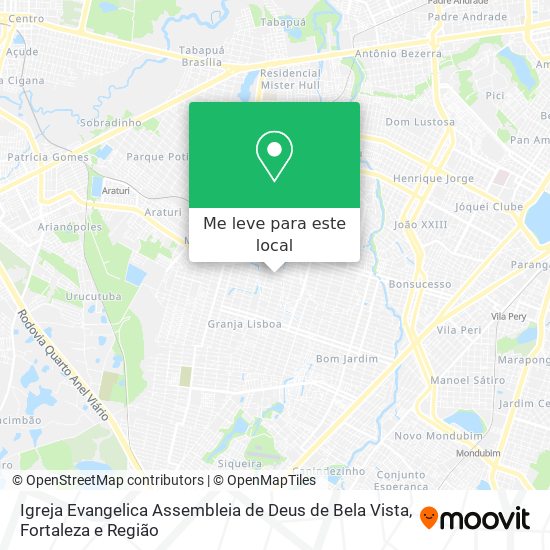 Igreja Evangelica Assembleia de Deus de Bela Vista mapa