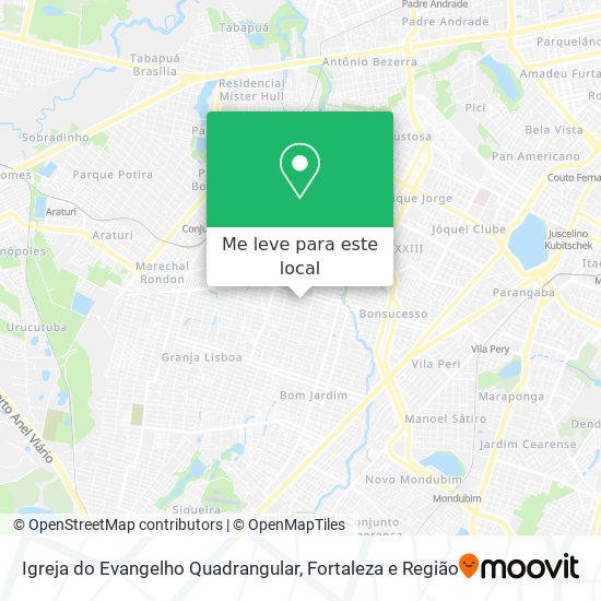 Igreja do Evangelho Quadrangular mapa