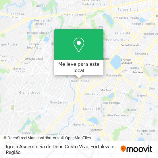 Igreja Assembleia de Deus Cristo Vivo mapa