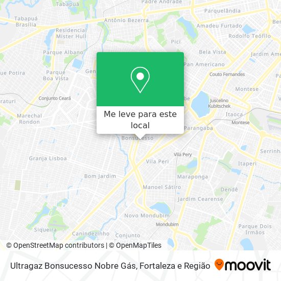Ultragaz Bonsucesso Nobre Gás mapa