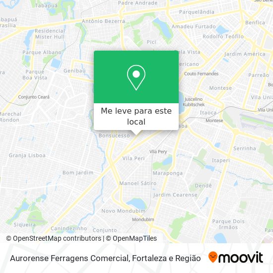 Aurorense Ferragens Comercial mapa