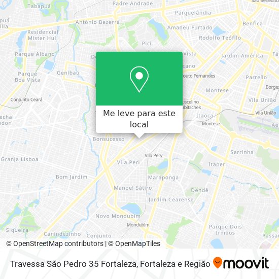 Travessa São Pedro 35 Fortaleza mapa