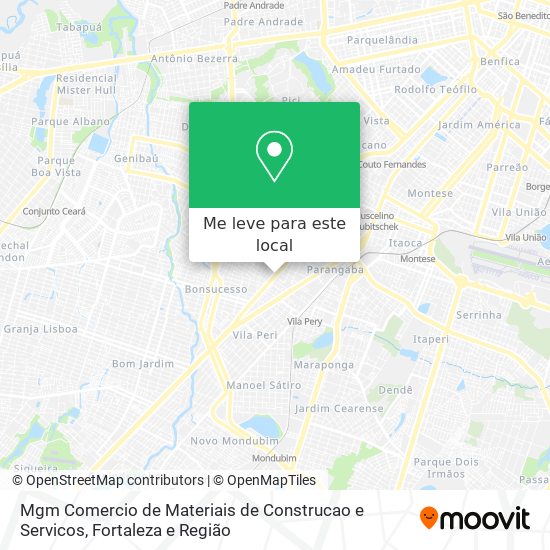 Mgm Comercio de Materiais de Construcao e Servicos mapa