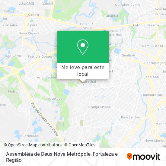 Assembléia de Deus Nova Metrópole mapa