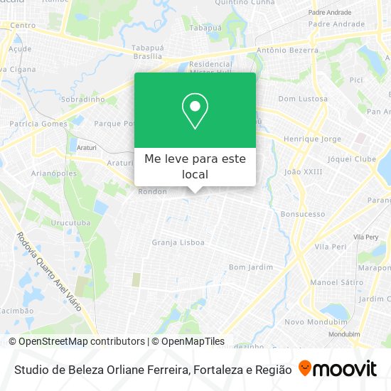 Studio de Beleza Orliane Ferreira mapa