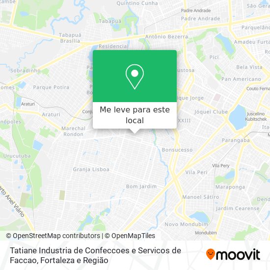 Tatiane Industria de Confeccoes e Servicos de Faccao mapa