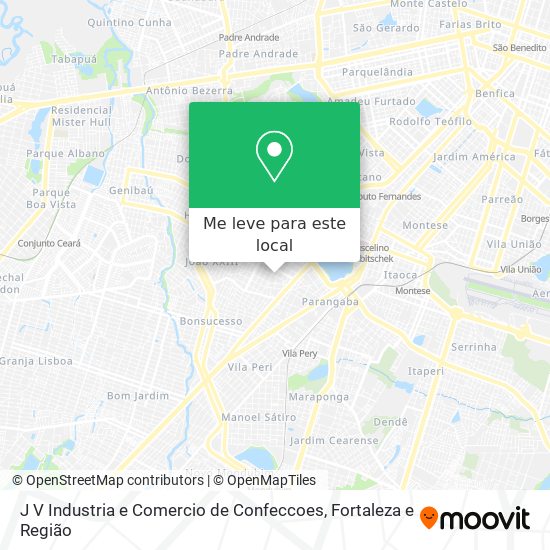 J V Industria e Comercio de Confeccoes mapa