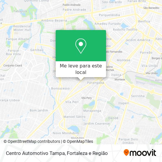 Centro Automotivo Tampa mapa