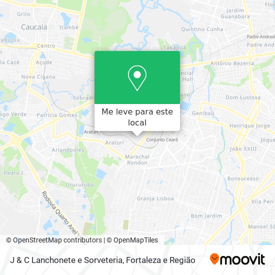J & C Lanchonete e Sorveteria mapa