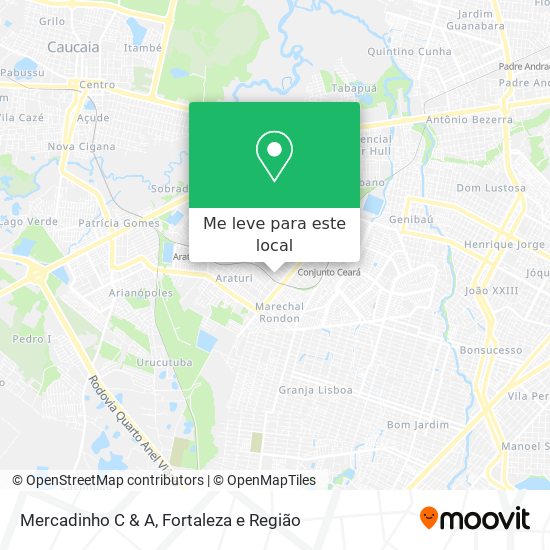 Mercadinho C & A mapa