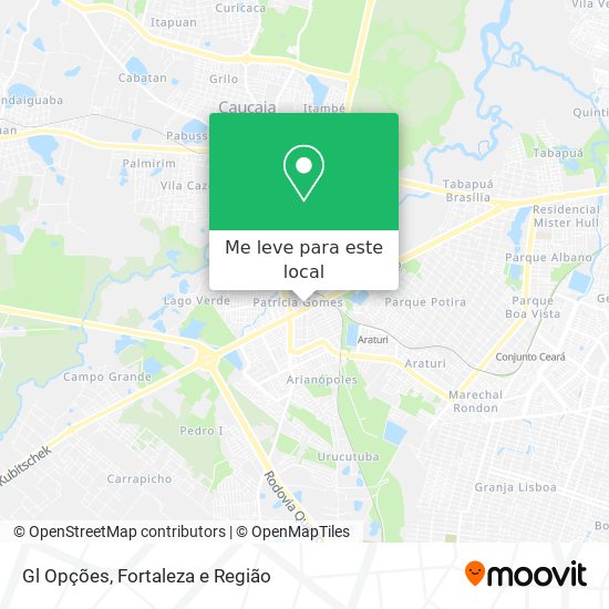 Gl Opções mapa