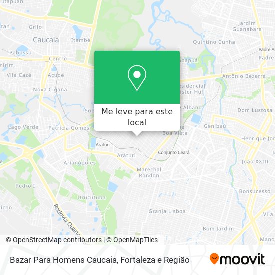 Bazar Para Homens Caucaia mapa