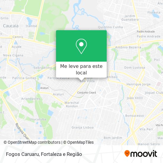 Fogos Caruaru mapa