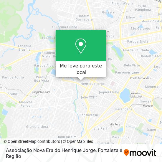 Associação Nova Era do Henrique Jorge mapa