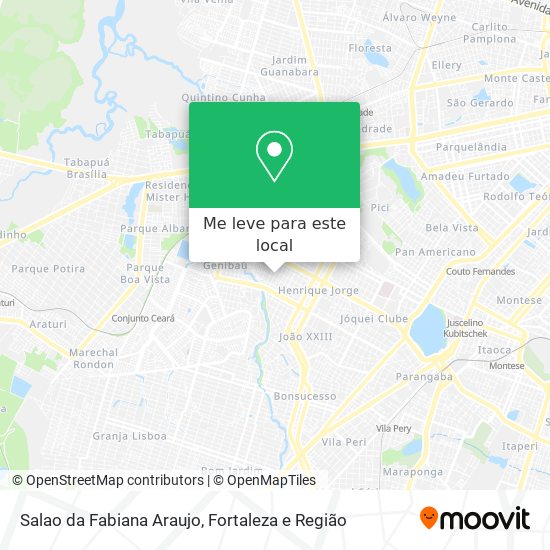 Salao da Fabiana Araujo mapa
