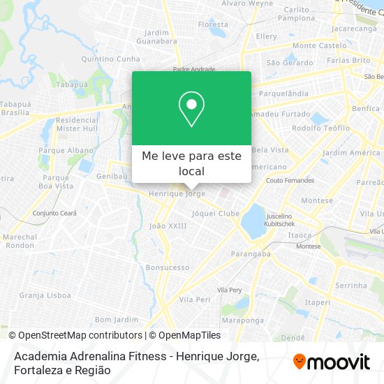 Academia Adrenalina Fitness - Henrique Jorge mapa