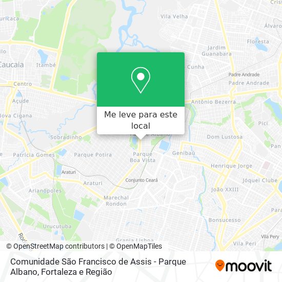 Comunidade São Francisco de Assis - Parque Albano mapa