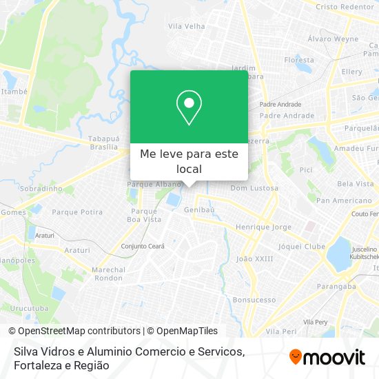 Silva Vidros e Aluminio Comercio e Servicos mapa