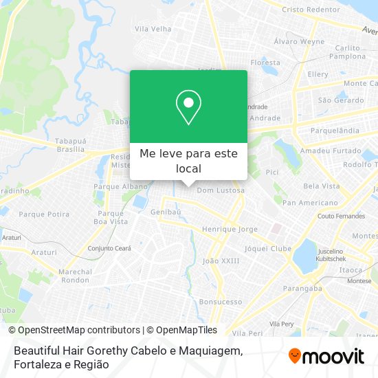Beautiful Hair Gorethy Cabelo e Maquiagem mapa