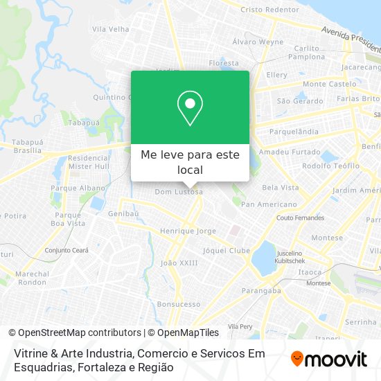 Vitrine & Arte Industria, Comercio e Servicos Em Esquadrias mapa