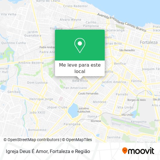 Igreja Deus É Amor mapa