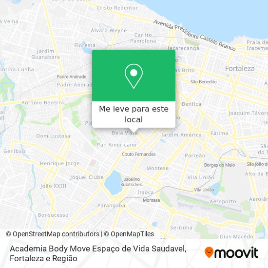 Academia Body Move Espaço de Vida Saudavel mapa