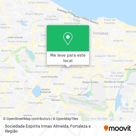 Sociedade Espirita Irmao Almeida mapa