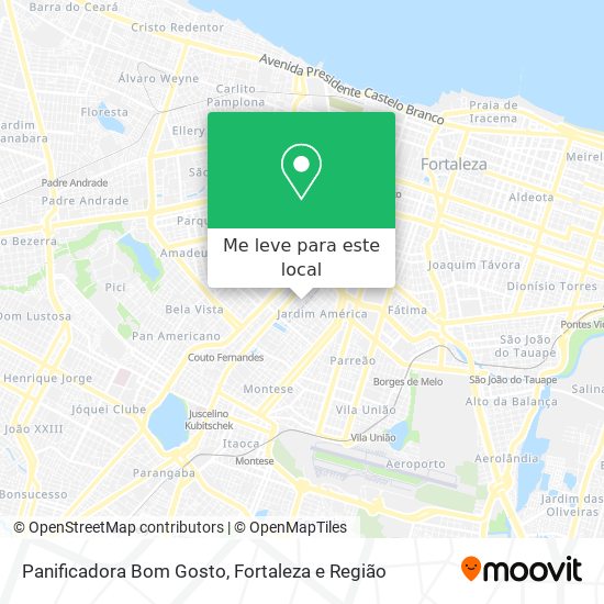 Panificadora Bom Gosto mapa