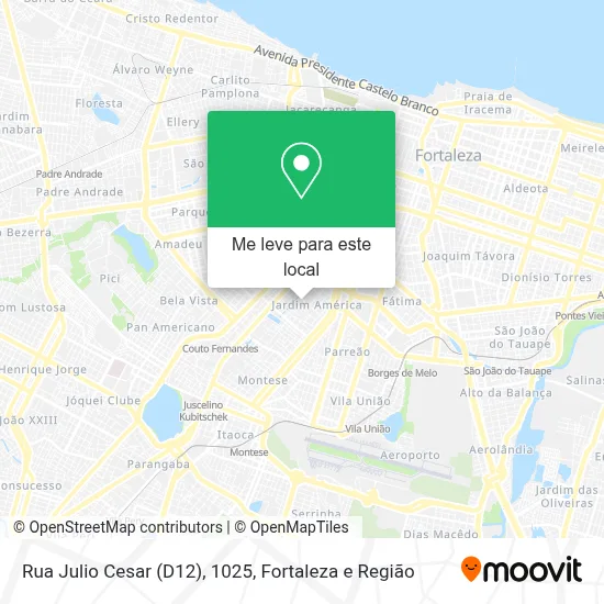 Rua Julio Cesar (D12), 1025 mapa