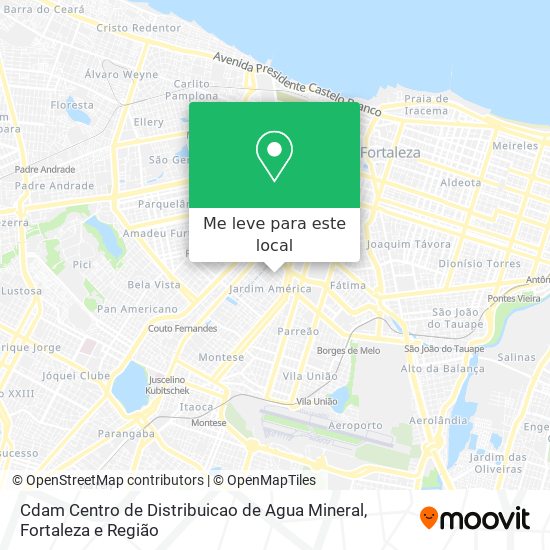 Cdam Centro de Distribuicao de Agua Mineral mapa