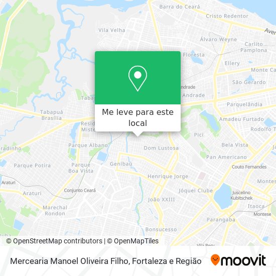 Mercearia Manoel Oliveira Filho mapa