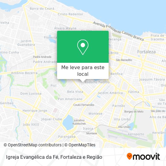 Igreja Evangélica da Fé mapa