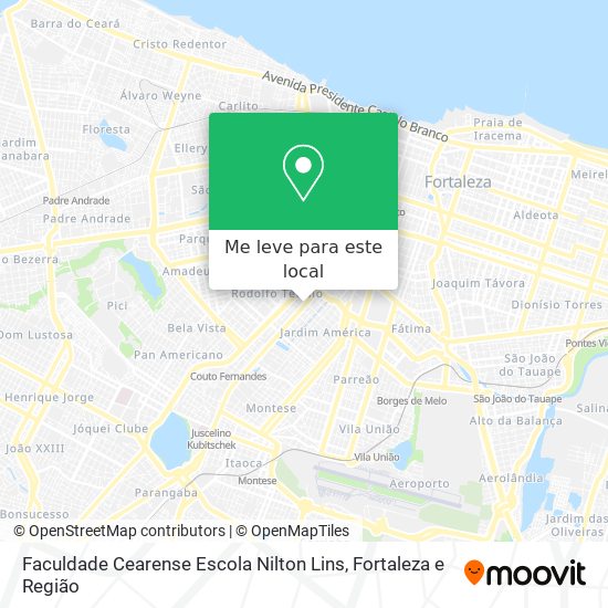 Faculdade Cearense Escola Nilton Lins mapa