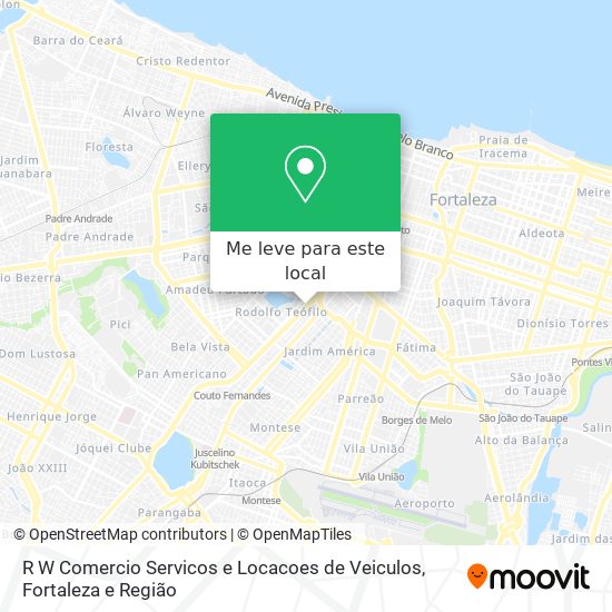 R W Comercio Servicos e Locacoes de Veiculos mapa