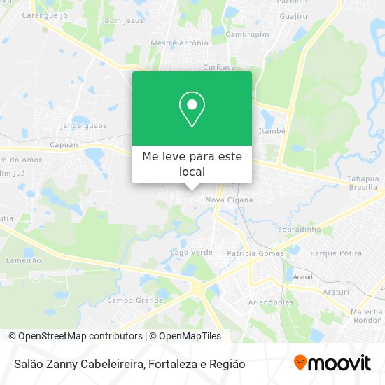 Salão Zanny Cabeleireira mapa