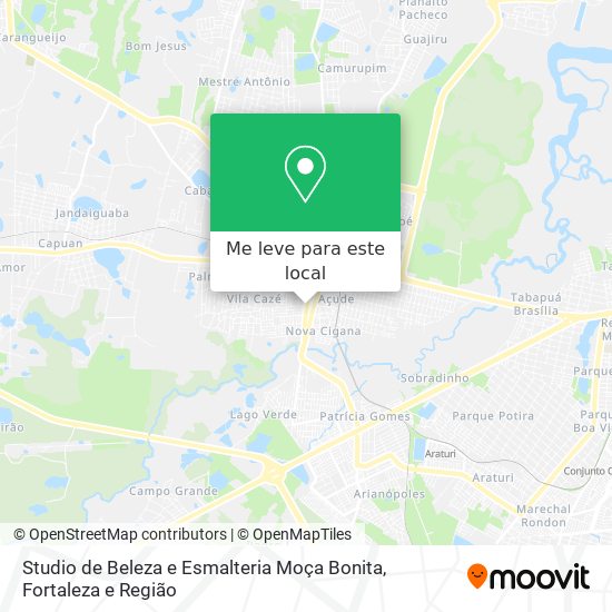Studio de Beleza e Esmalteria Moça Bonita mapa