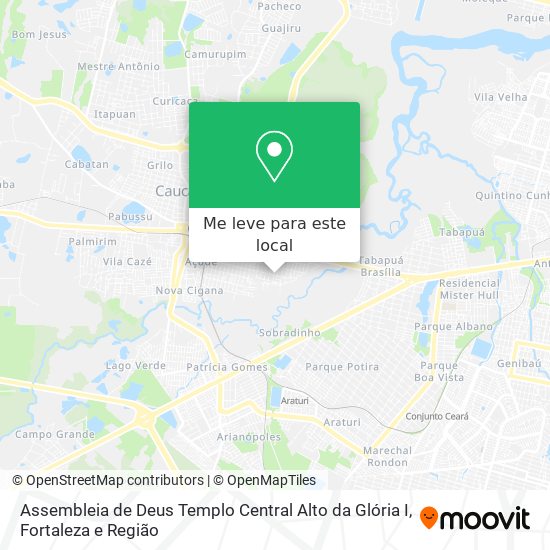 Assembleia de Deus Templo Central Alto da Glória I mapa