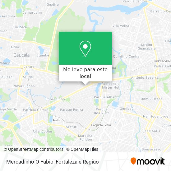 Mercadinho O Fabio mapa