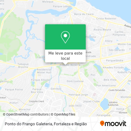 Ponto do Frango Galeteria mapa