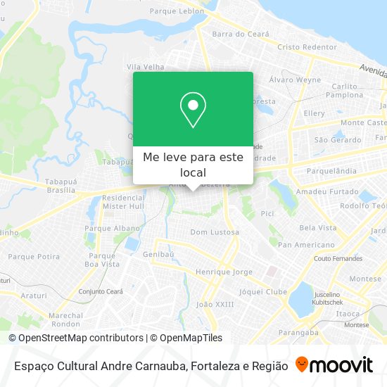Espaço Cultural Andre Carnauba mapa