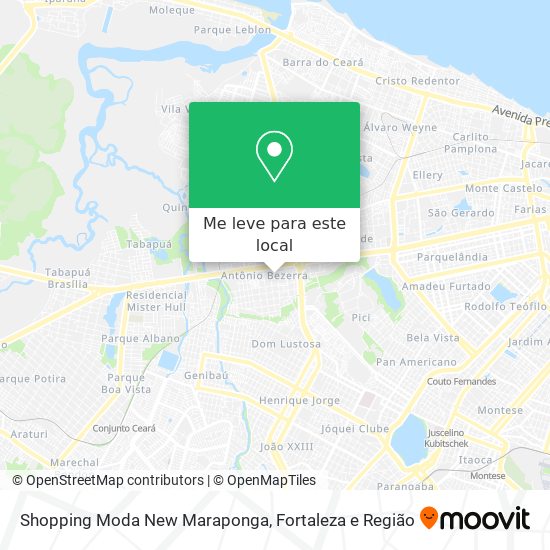 Shopping Moda New Maraponga mapa