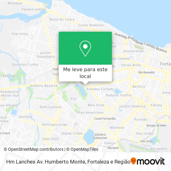 Hm Lanches Av. Humberto Monte mapa