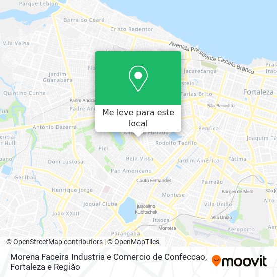 Morena Faceira Industria e Comercio de Confeccao mapa