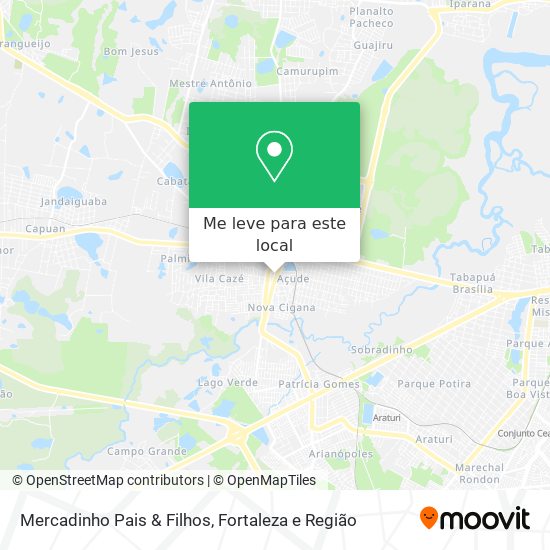 Mercadinho Pais & Filhos mapa