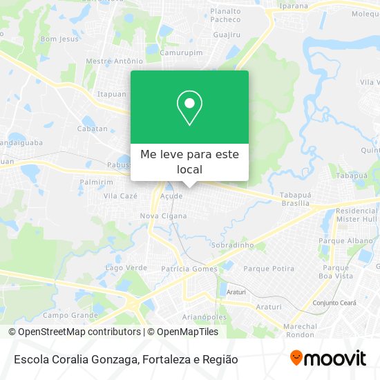 Escola Coralia Gonzaga mapa