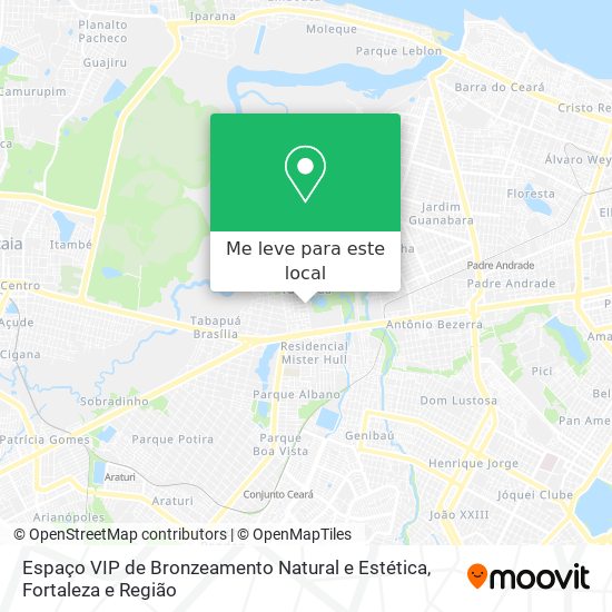 Espaço VIP de Bronzeamento Natural e Estética mapa