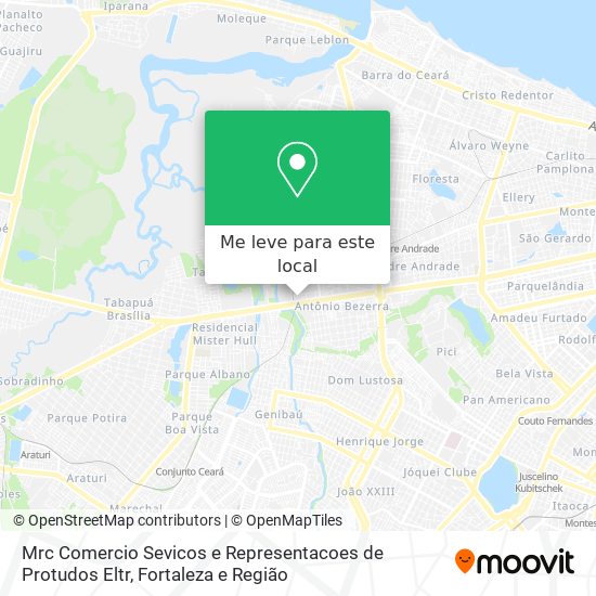 Mrc Comercio Sevicos e Representacoes de Protudos Eltr mapa