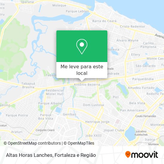 Altas Horas Lanches mapa
