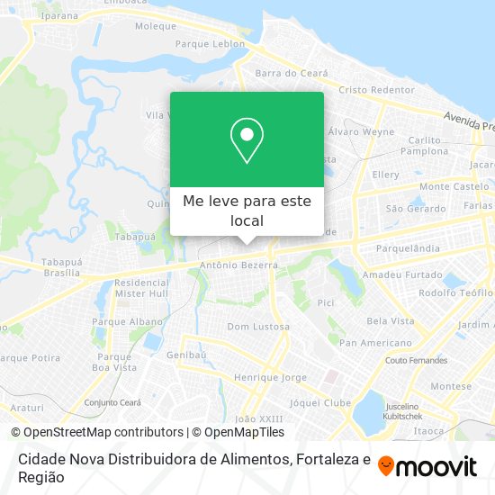 Cidade Nova Distribuidora de Alimentos mapa